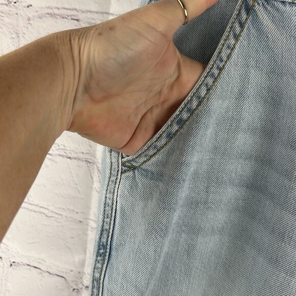 Love, Fire Light Wash Wide Leg Cargo Jeans Size 13/31 - Picture 5 of 9